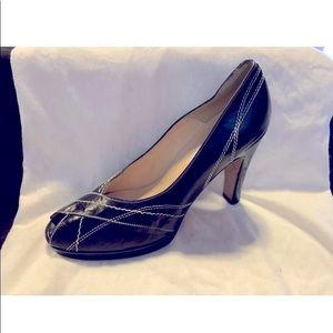 Sacha London BLACK/WHITE  Pumps Heels Peep shoe 10